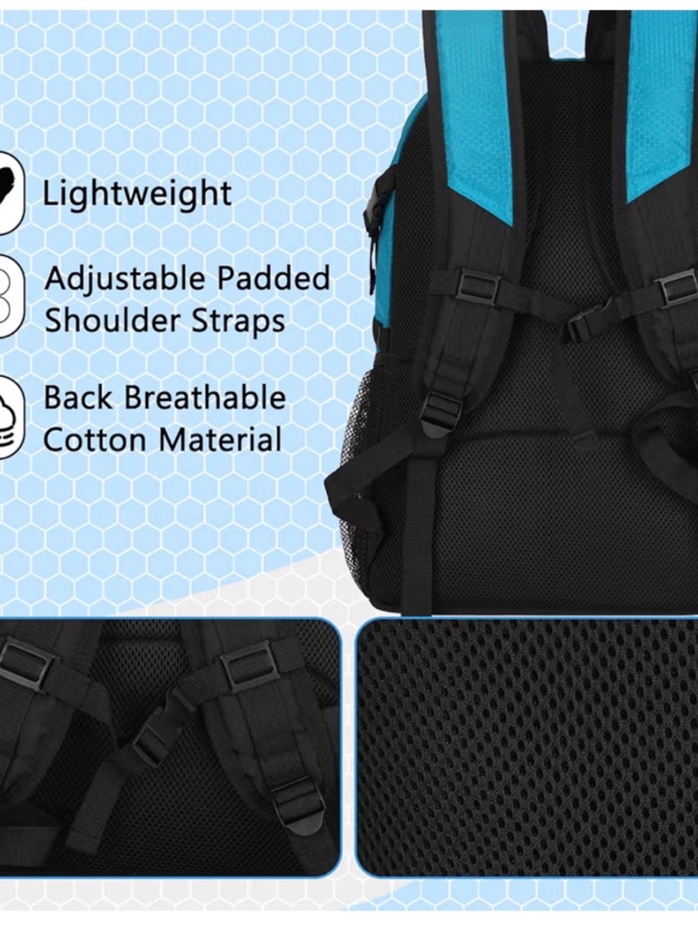 Men’s Turquoise Everyday Backpack - Picture 4 of 6